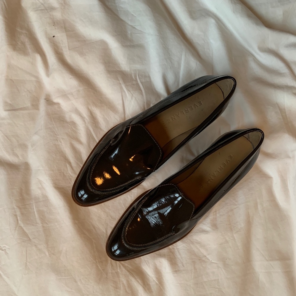 Everlane Brown Patent Leather Loafers US 10